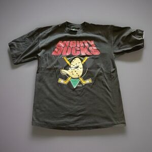 1993 Mighty Ducks 1st Season Shirt L Logo Athletic Disney NHL Made USA Vintage